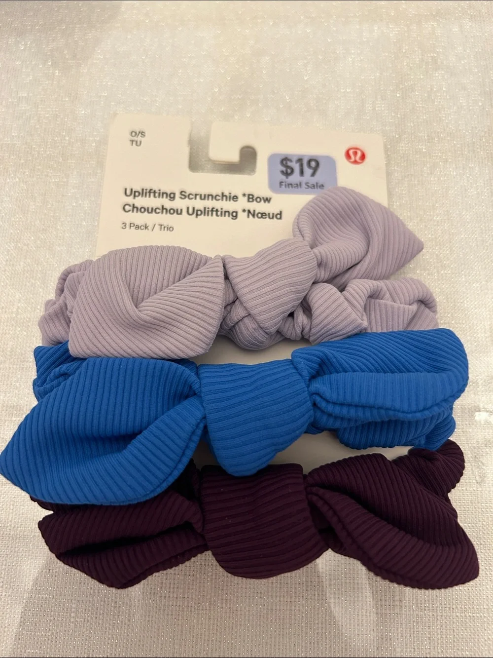 Lululemon Uplifting Bow Scrunchie 6-Pack — Mixed Blues & Neutrals